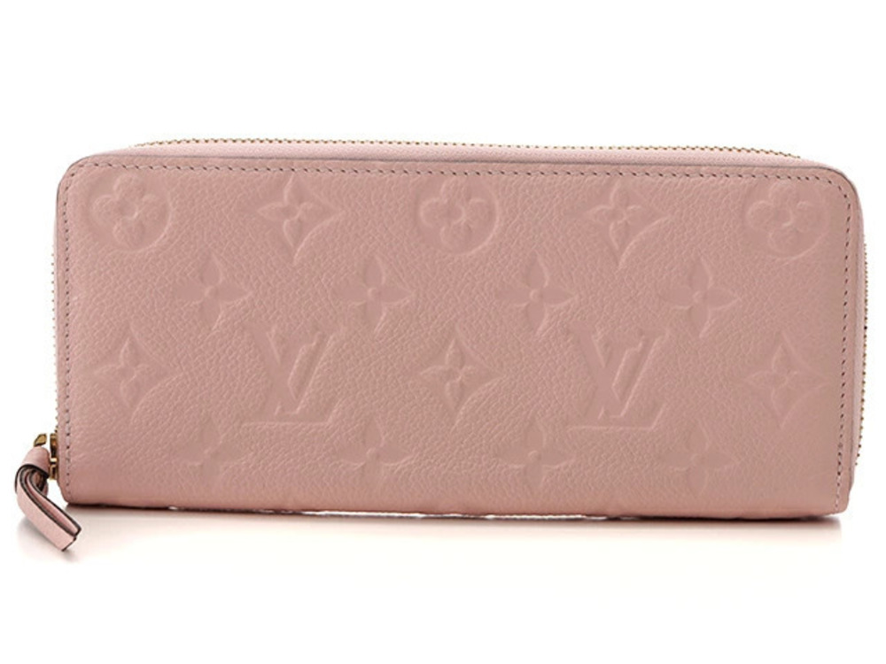 LOUIS VUITTON Portefeuille Clemence Monogram Empreinte Rose Pink Ballerine